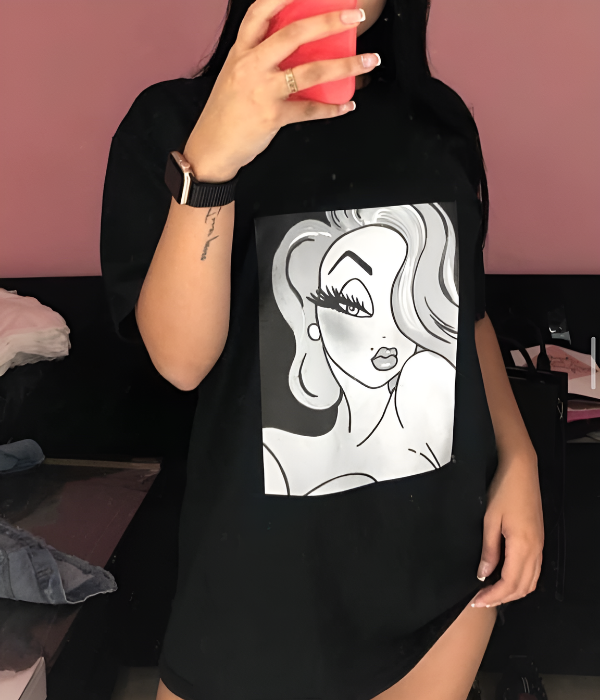 UrbanOutfits Women Oversized T-shirt Black / S Women beauty Oversized T-shirt