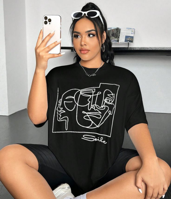 UrbanOutfits Women Oversized T-shirt Black / S Women Oversized T-Shirt