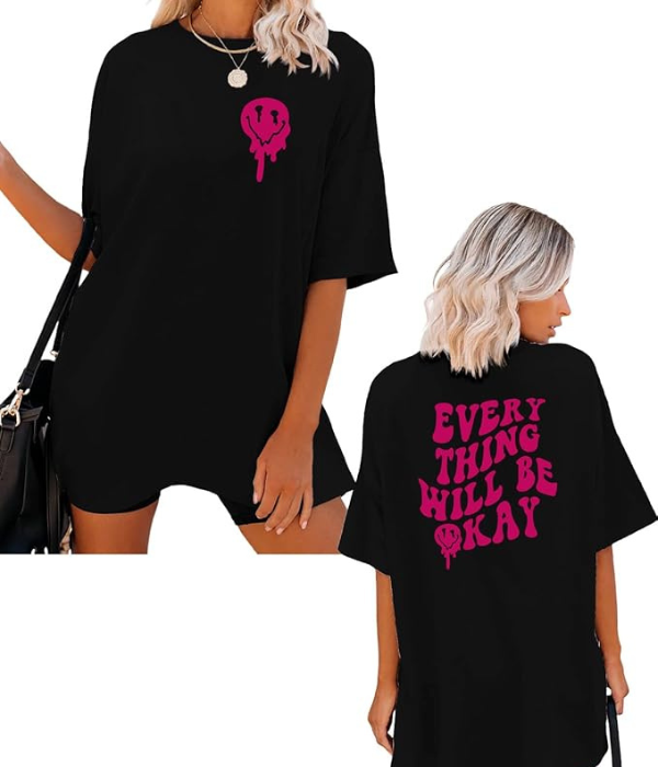 UrbanOutfits Women Oversized T-shirt Black / S Women Oversized T-shirt