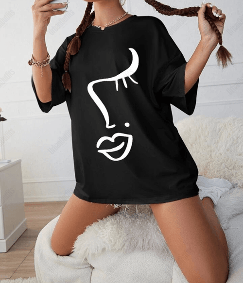 UrbanOutfits Women Oversized T-shirt Black / S Women Oversized T-shirt