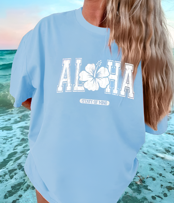 UrbanOutfits Women Oversized T-shirt Blue / S ' STATE OF MIND  ' Women Oversized T-shirt