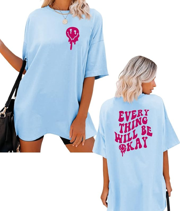 UrbanOutfits Women Oversized T-shirt Blue / S Women Oversized T-shirt