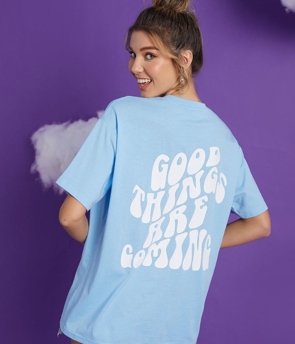 UrbanOutfits Women Oversized T-shirt Blue / S Women Oversized T-shirt