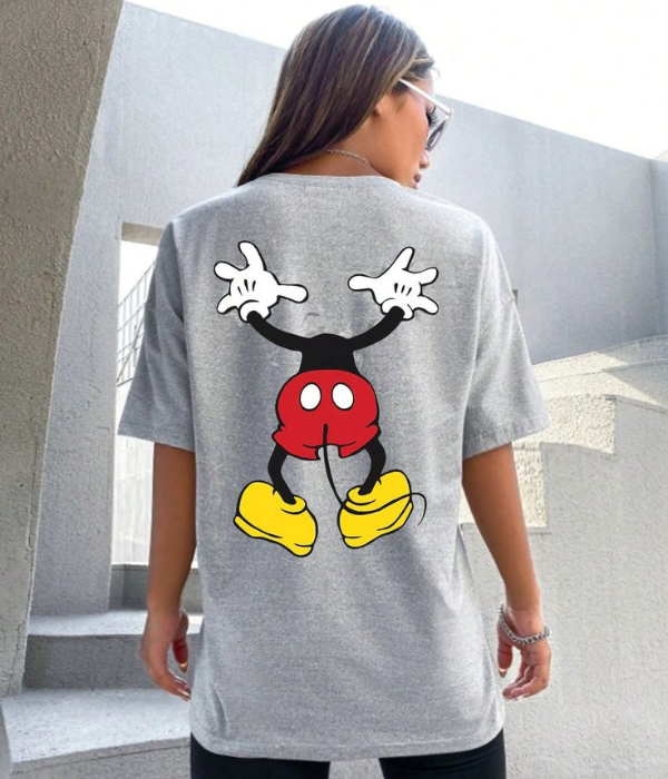 UrbanOutfits Women Oversized T-shirt Gray / S Mickey Mouse Women Oversized T-shirt