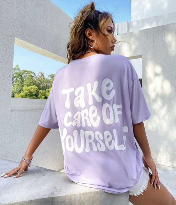 UrbanOutfits Women Oversized T-shirt Light purple / S TAKE CARE Women Oversized T-shirt