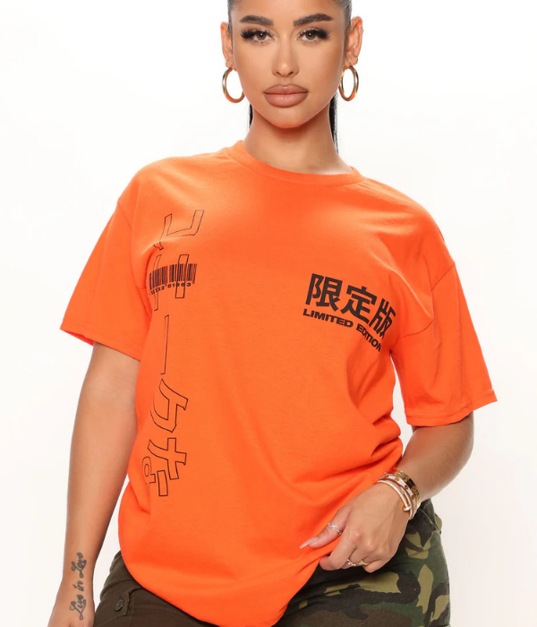UrbanOutfits Women Oversized T-shirt Orange / Cotton / S Women Oversized T-Shirt