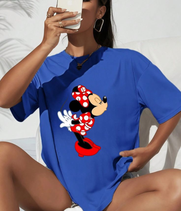 UrbanOutfits Women Oversized T-shirt Royal Blue / S Mickey Mouse Women Oversized T-shirt