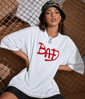UrbanOutfits Women Oversized T-shirt White / S ' Bad ' Oversized T-shirt
