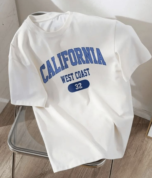 UrbanOutfits Women Oversized T-shirt White / S ' California ' Women Oversized T-shirt