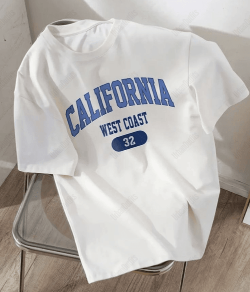 UrbanOutfits Women Oversized T-shirt White / S ' California ' Women Oversized T-shirt