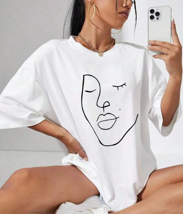 UrbanOutfits Women Oversized T-shirt White / S FACE Women Oversized T-shirt