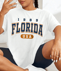 UrbanOutfits Women Oversized T-shirt White / S ' FLORIA 1989 ' Women Oversized T-shirt