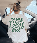 UrbanOutfits Women Oversized T-shirt White / S ' GOOD DAY ' Women Oversized T-shirt