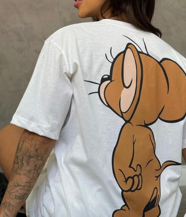 UrbanOutfits Women Oversized T-shirt White / S JERRY Oversized T-shirt