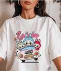 UrbanOutfits Women Oversized T-shirt White / S LABUBU - Women Oversized T-shirt