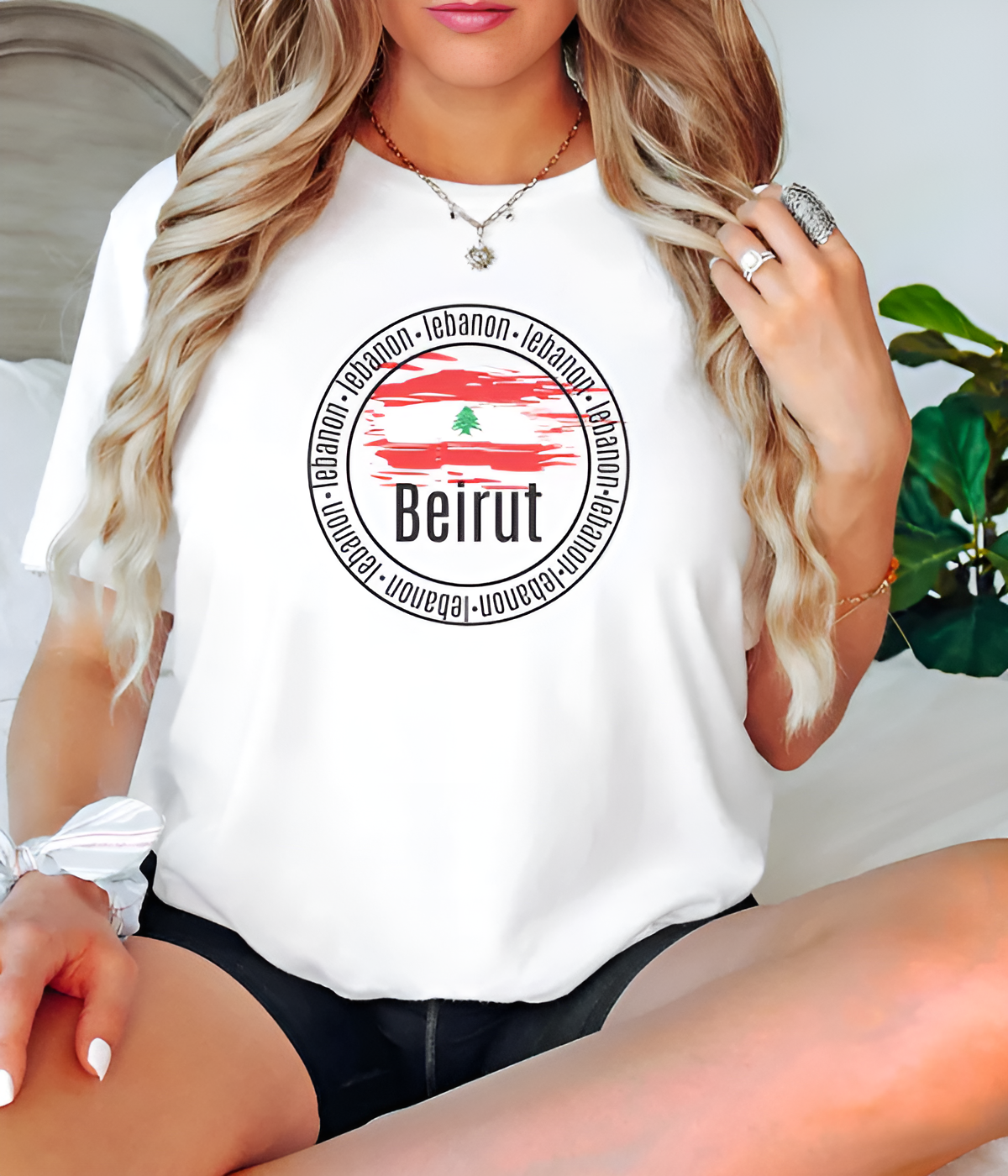 UrbanOutfits Women Oversized T-shirt White / S LEBANON BEIRUT - Women Oversized T-shirt