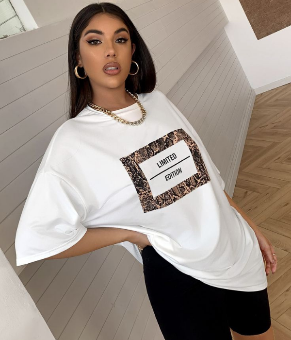 UrbanOutfits Women Oversized T-shirt White / S ' LIMITED EDITION ' Women Oversized T-shirt