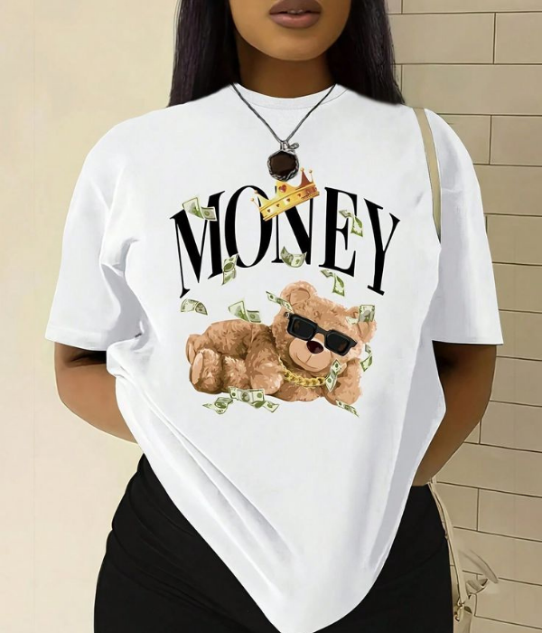 UrbanOutfits Women Oversized T-shirt White / S MONEY -  Women Oversized T-shirt