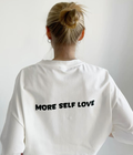 UrbanOutfits Women Oversized T-shirt White / S ' More Self Love ' Women Oversized T-shirt