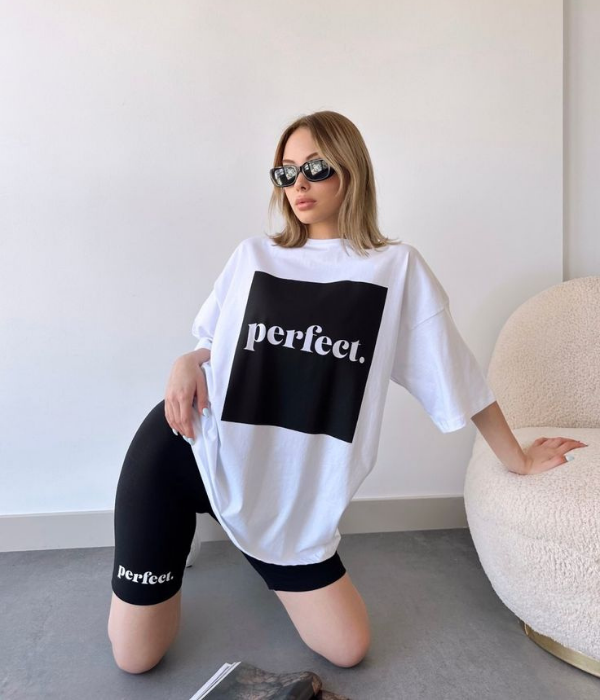 UrbanOutfits Women Oversized T-shirt White / S ' PERFECT ' Women Oversized T-shirt