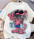 UrbanOutfits Women Oversized T-shirt White / S PINK PANTHER- Women Oversized T-shirt