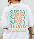 UrbanOutfits Women Oversized T-shirt White / S ' SPICY ' Women Oversized T-shirt