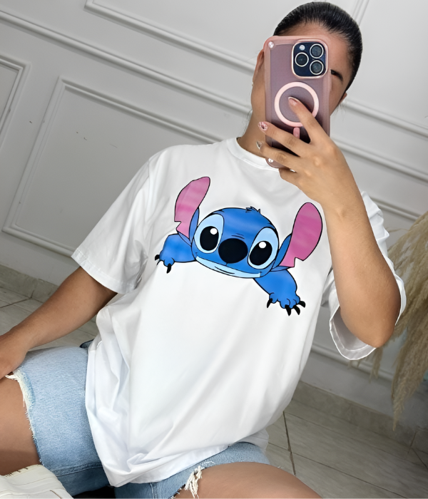 UrbanOutfits Women Oversized T-shirt White / S Stitch- Women Oversized T-shirt