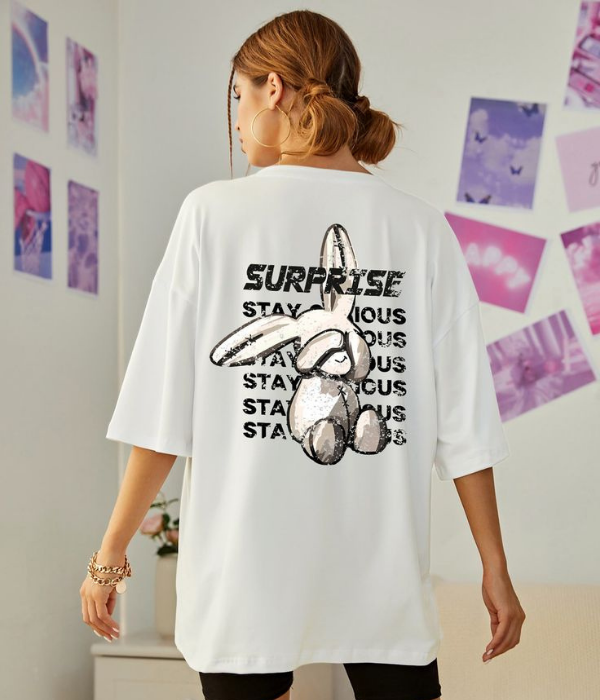 UrbanOutfits Women Oversized T-shirt White / S SURPRISE - Women Oversized T-shirt