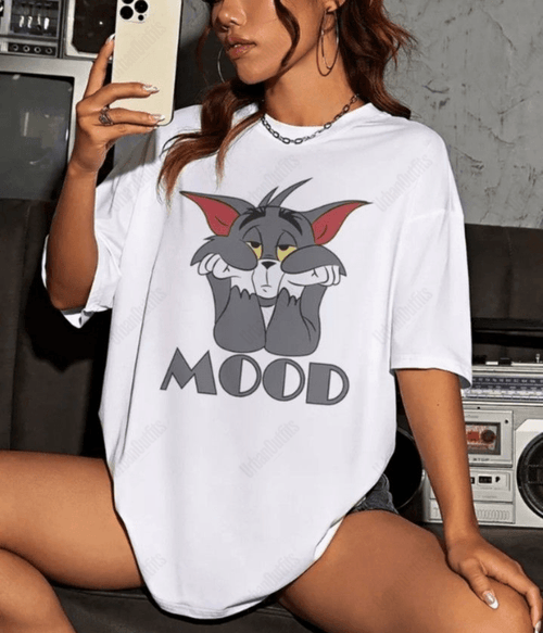 UrbanOutfits Women Oversized T-shirt White / S ' TOM ' Women Oversized T-shirt