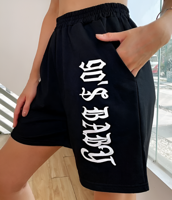 UrbanOutfits Women Shorts Black / S ' 90'S BABY ' Women Short