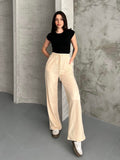 UrbanOutfits Women Summer Sweatpants Beige / S Women (Summer) Wide-Leg Sweatpant