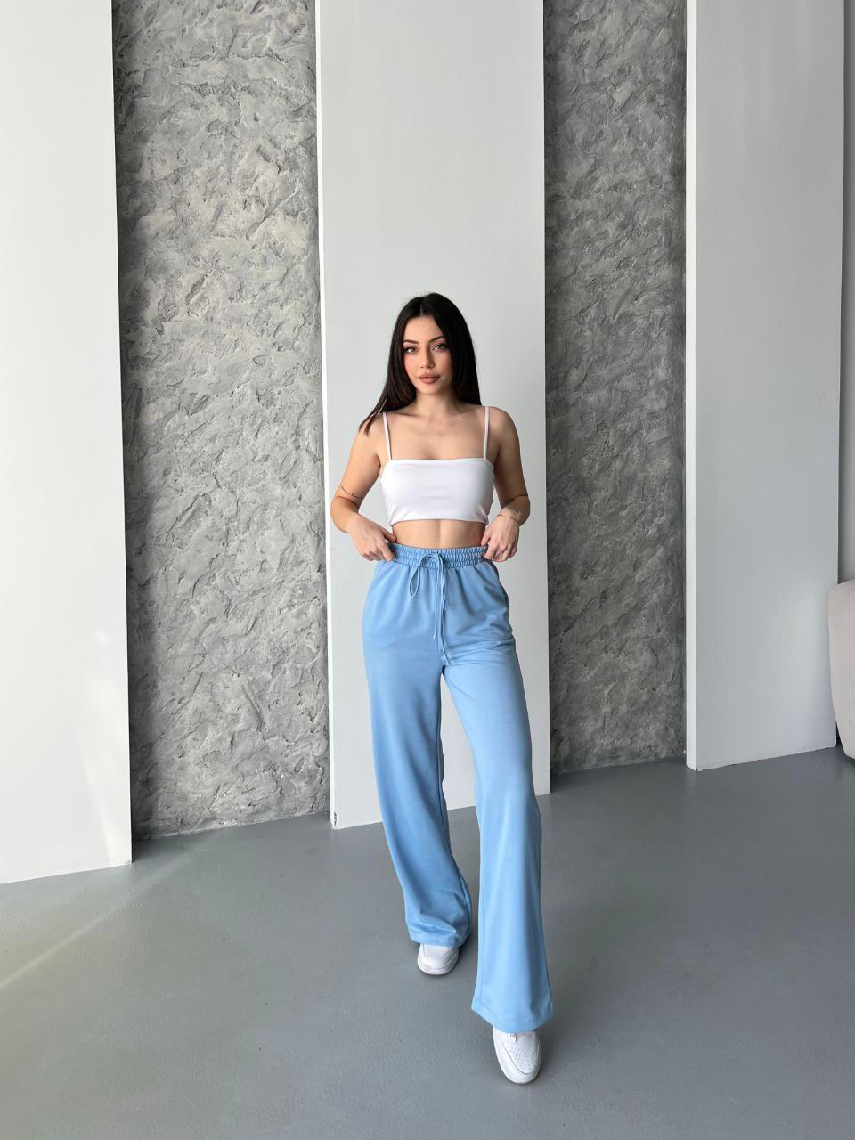 UrbanOutfits Women Summer Sweatpants Blue / S Women (Summer) Wide-Leg Sweatpant