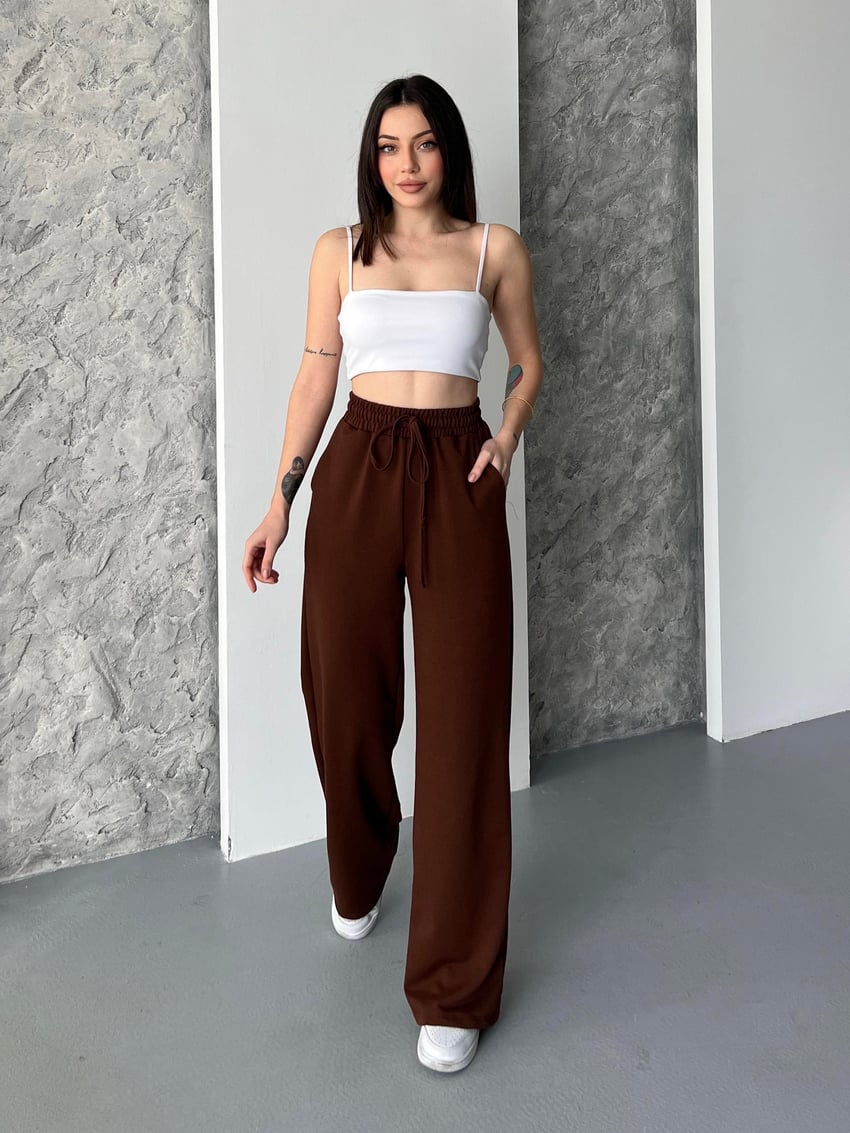 UrbanOutfits Women Summer Sweatpants Brown / S Women (Summer) Wide-Leg Sweatpant