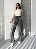 UrbanOutfits Women Summer Sweatpants Dark Gray mwans / S Women (Summer) Wide-Leg Sweatpant