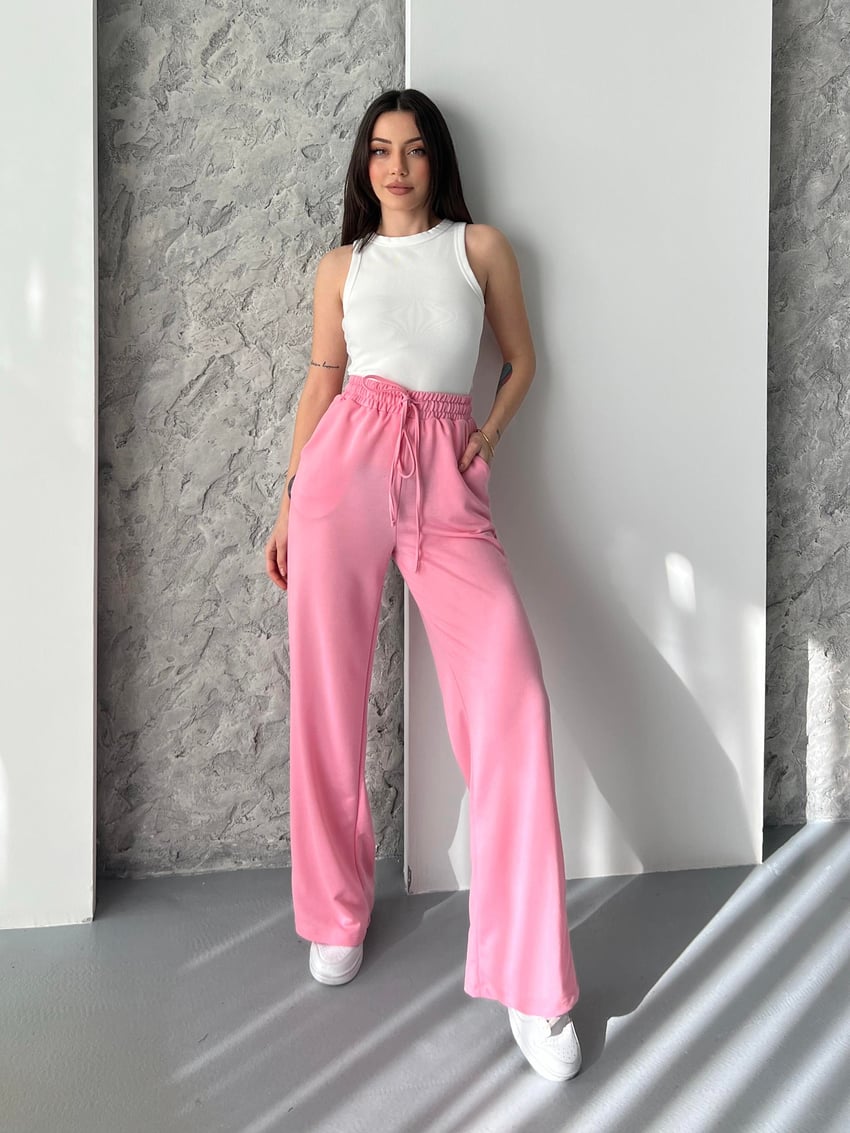 UrbanOutfits Women Summer Sweatpants Pink / S Women (Summer) Wide-Leg Sweatpant