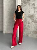UrbanOutfits Women Summer Sweatpants Red / S Women (Summer) Wide-Leg Sweatpant
