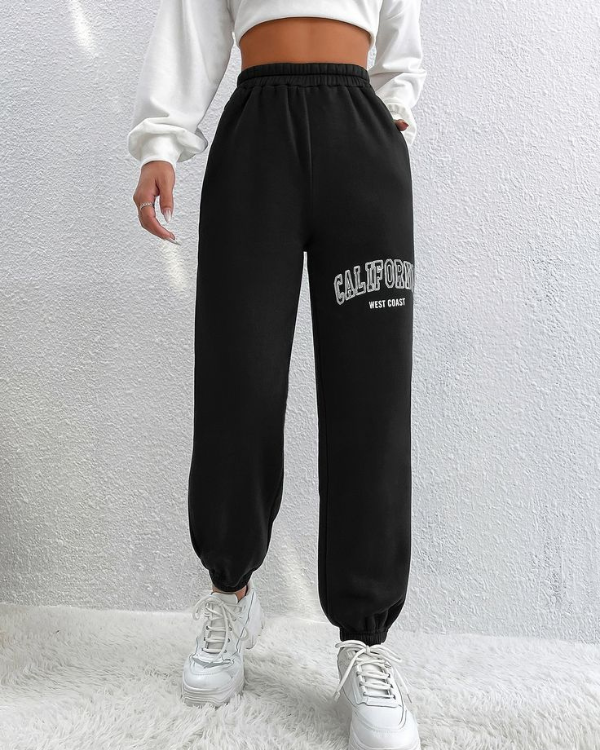 UrbanOutfits Women Sweatpants Black / S ' California ' Women Oversized Sweatpant