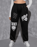 UrbanOutfits Women Sweatpants Black / S ' College Team  ' Women Oversized Sweatpants