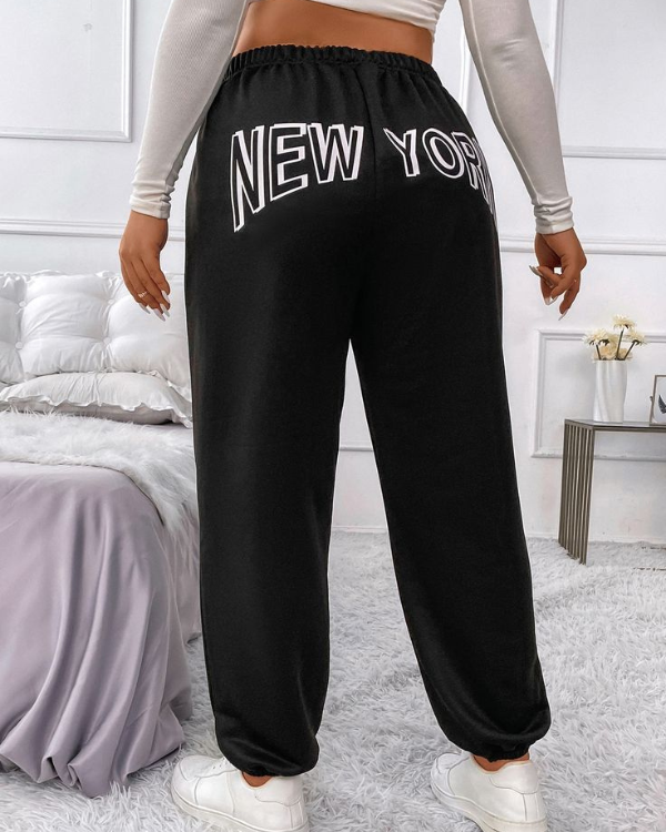 UrbanOutfits Women Sweatpants Black / S ' New York  ' Women Oversized Sweatpants