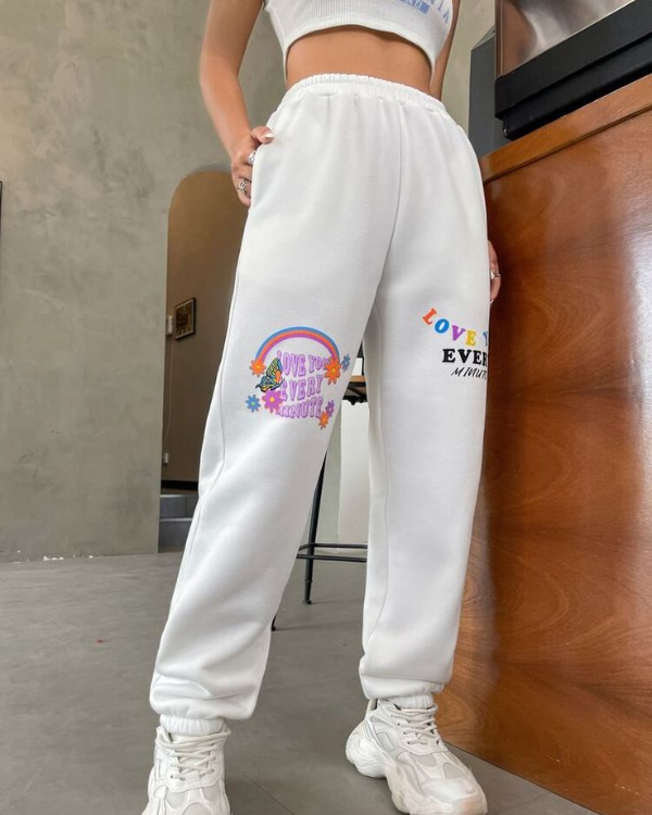 UrbanOutfits Women Sweatpants ' Love You ' Women Oversized Sweatpants