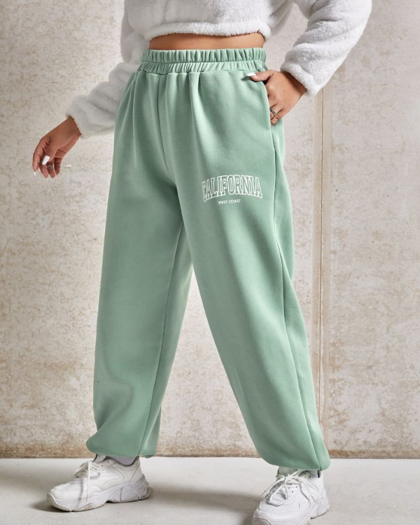 UrbanOutfits Women Sweatpants Mint / S ' California ' Women Oversized Sweatpant