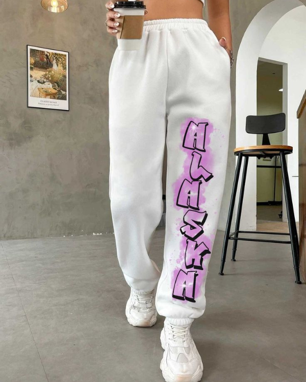 UrbanOutfits Women Sweatpants White / S ' Alaska ' Women Oversized Sweatpant