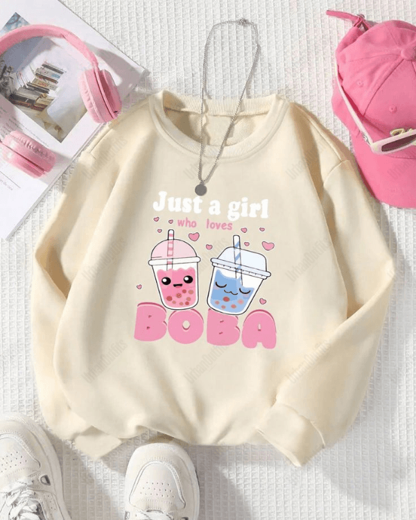 UrbanOutfits Women sweatshirt Beige / Cotton-Fleece / S Just a Girl -  Women Oversized sweatshirt