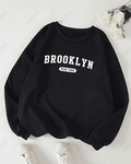 UrbanOutfits Women sweatshirt Black / Cotton-Fleece / S BROOKLYN -  Women Oversized sweatshirt