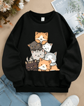 UrbanOutfits Women sweatshirt Black / Cotton-Fleece / S Cute - Women Oversized sweatshirt