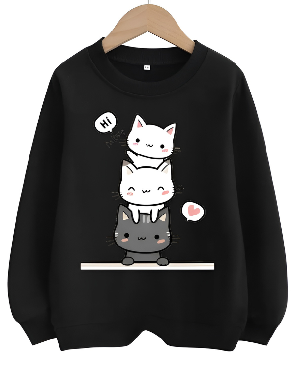 UrbanOutfits Women sweatshirt Black / Cotton-Fleece / S Hi - Women Oversized sweatshirt