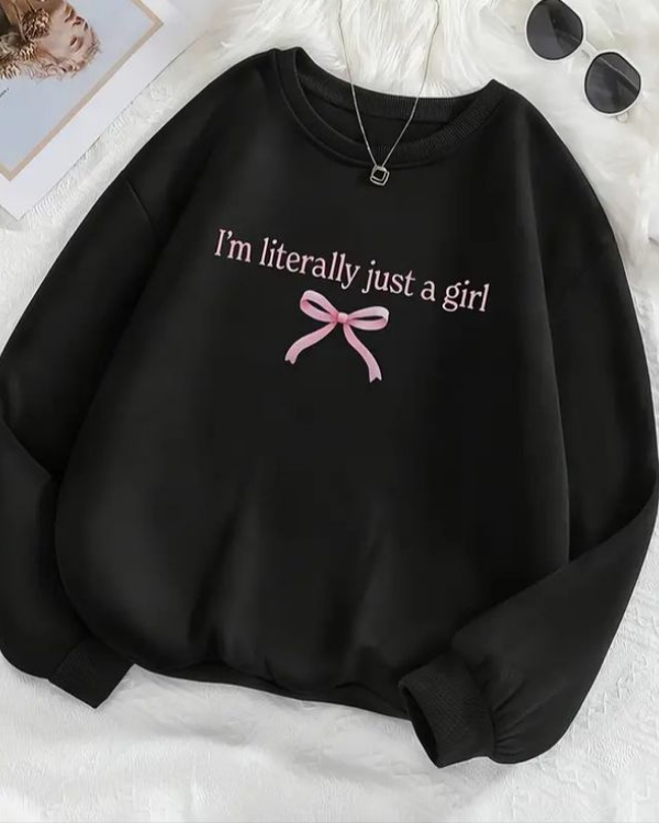 UrbanOutfits Women sweatshirt Black / Cotton-Fleece / S Just a Girl - Women Oversized sweatshirt
