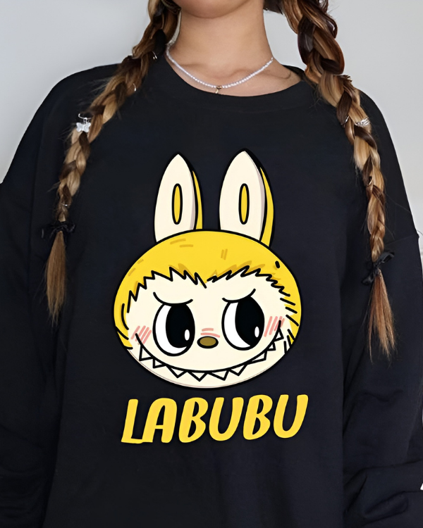 UrbanOutfits Women sweatshirt Black / Cotton-Fleece / S LABUBU - Women Oversized sweatshirt