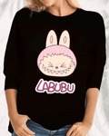 UrbanOutfits Women sweatshirt Black / Cotton-Fleece / S LABUBU - Women Oversized sweatshirt