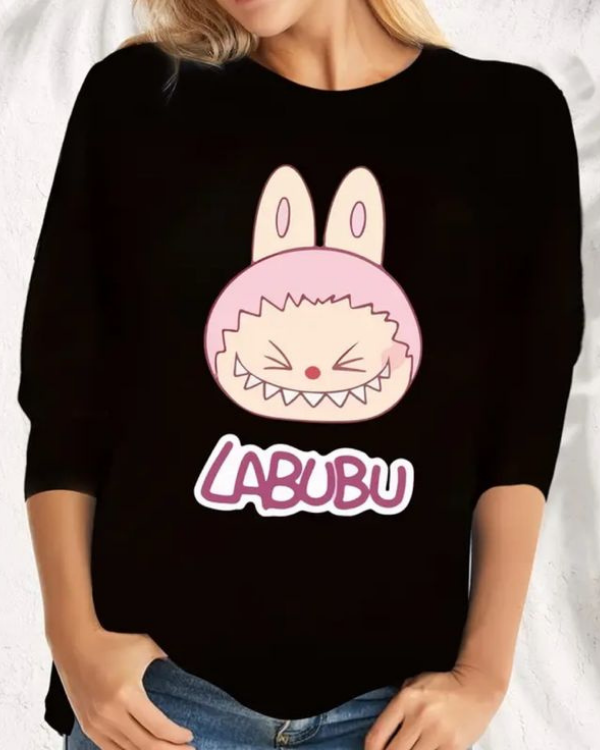 UrbanOutfits Women sweatshirt Black / Cotton-Fleece / S LABUBU - Women Oversized sweatshirt